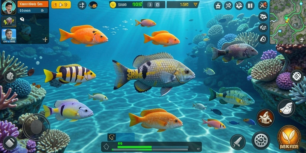 Gameplay menembak ikan yang seru dan menantang di 55RT.
