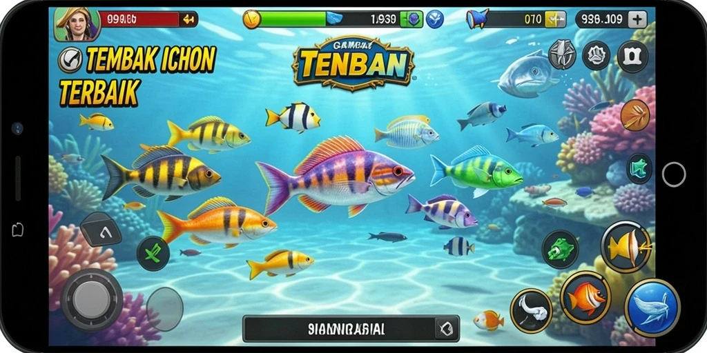 Screenshot gameplay Tembak Ikan yang menarik dan dinamis.