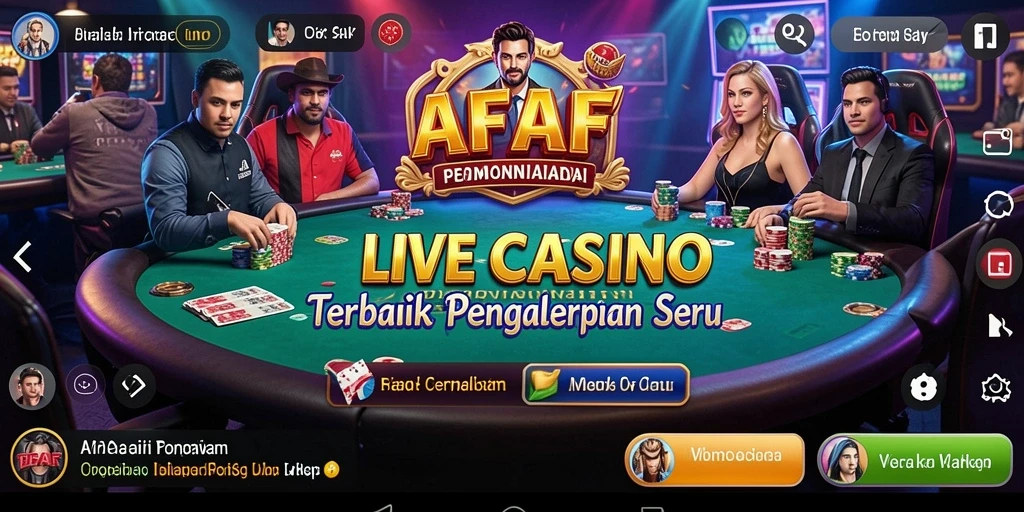 Tampilan gameplay AFAF yang menarik dalam suasana Live Casino