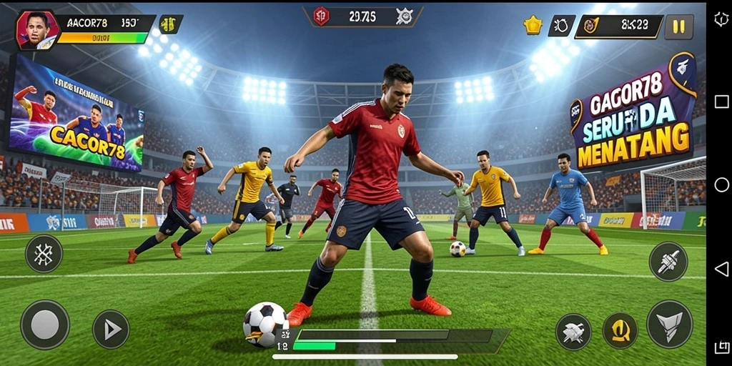 Tampilan gameplay seru dari <strong>CACOR78</strong> yang menampilkan aksi olahraga yang menegangkan.