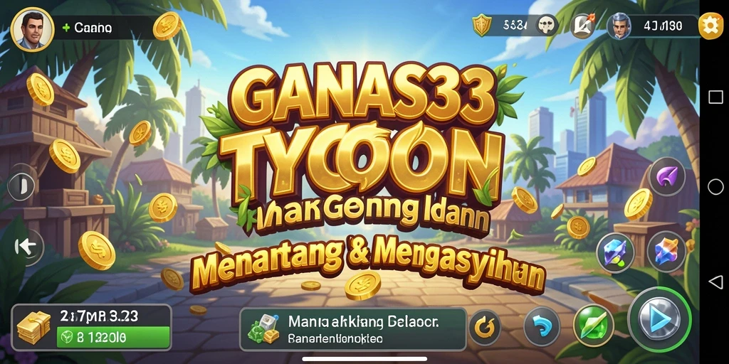 Screenshot GANAS33 menampilkan momen mendebarkan dalam gameplay Tycoon.