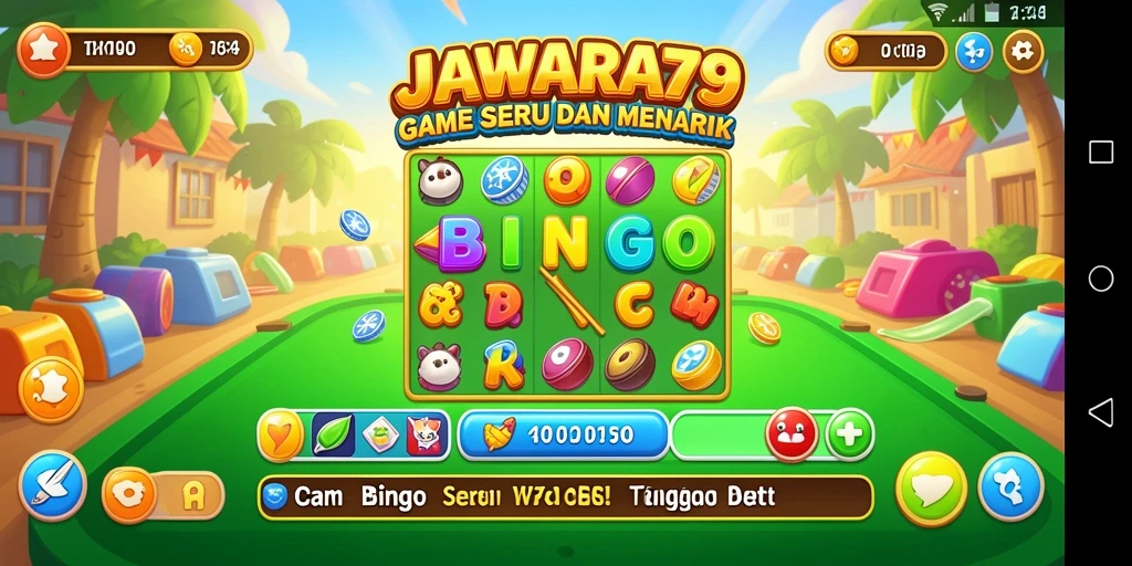 Screenshot utama JAWARA79 menampilkan gameplay Bingo yang menarik.