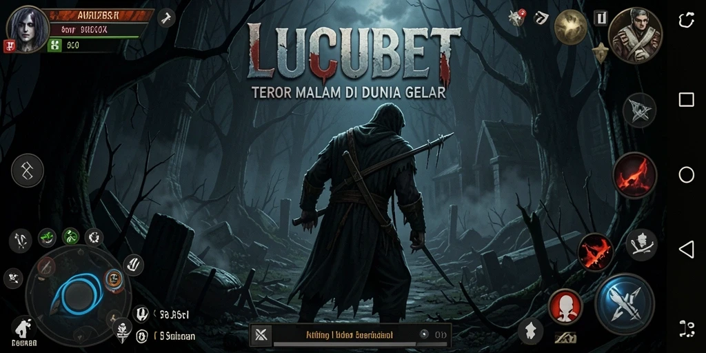 Tangkapan layar LUCUBET dengan suasana horor yang mencekam.