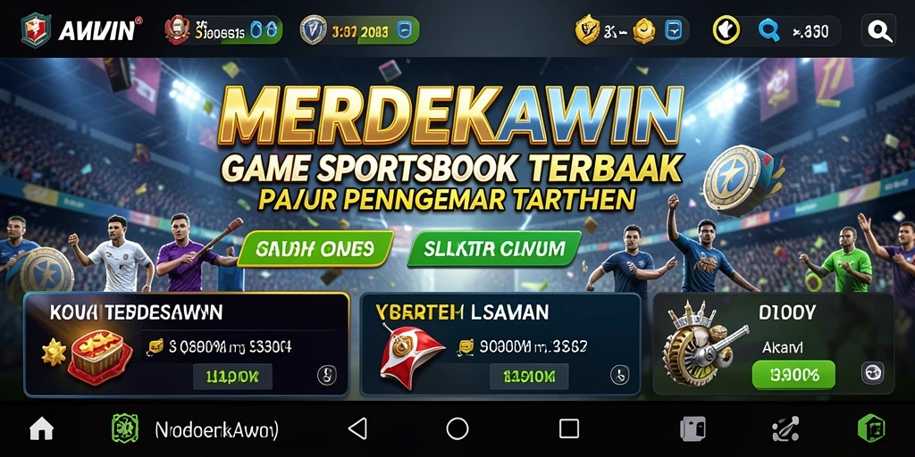 Tampilan gameplay Sportsbook yang menarik dan informatif.