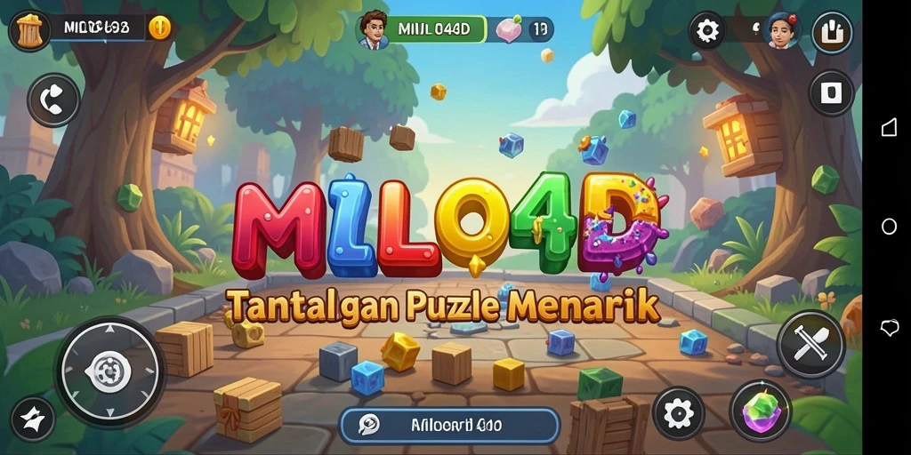 Screenshot gameplay dari MILO4D yang menunjukkan tantangan puzzle.