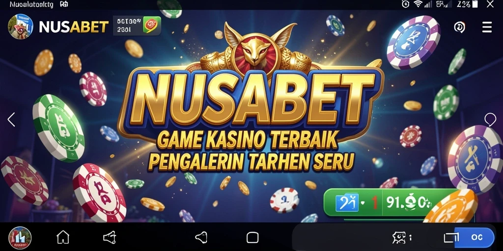 Tangkapan layar menampilkan gameplay seru di NUSABET dengan berbagai permainan kasino.