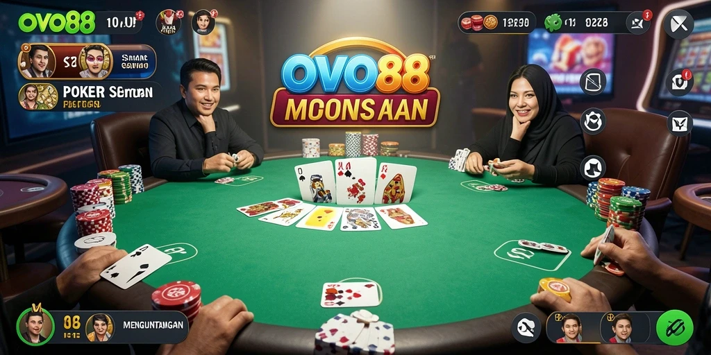 Gameplay Poker yang mendebarkan dan interaktif di OVO88.
