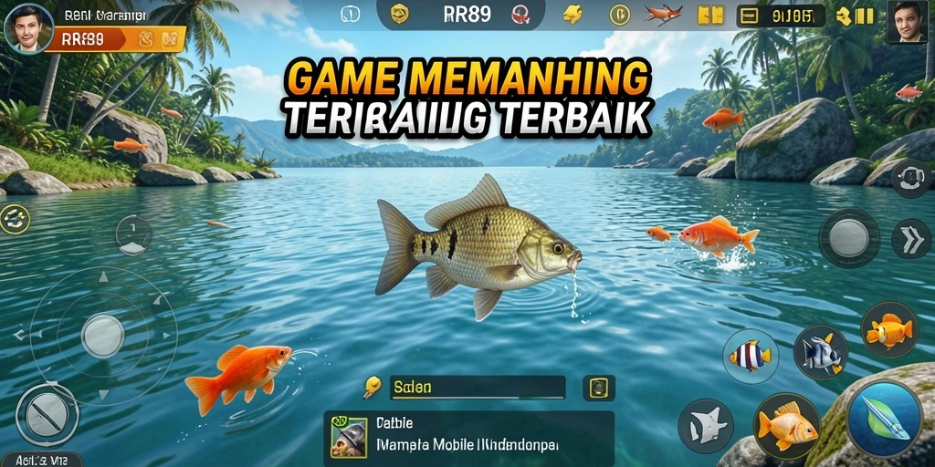 Gameplay mengasyikkan dalam RR89 saat menangkap ikan besar.
