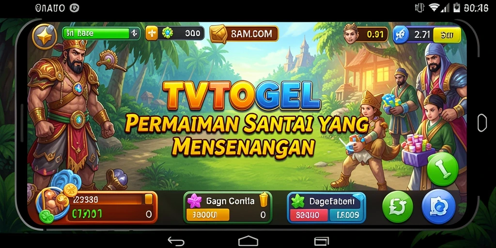 Tampilan gameplay TVTOGEL yang seru dan penuh warna.